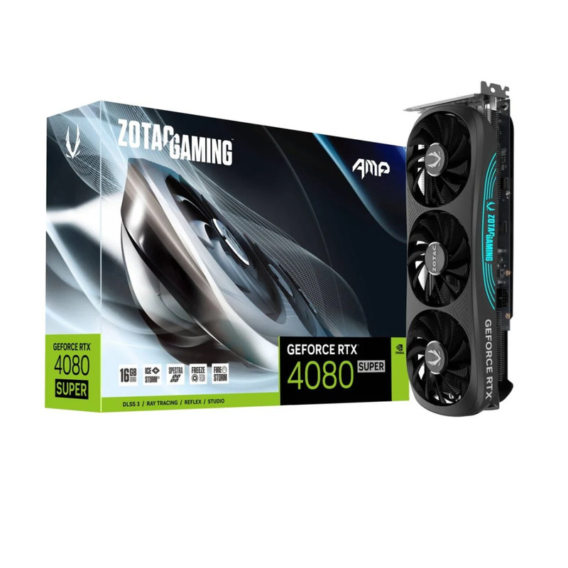 Zotac Gaming GeForce RTX 4080 SUPER AMP 16GB GDDR6X Graphics Card ZT-D40820F-10P - Black - كرت الشاشة